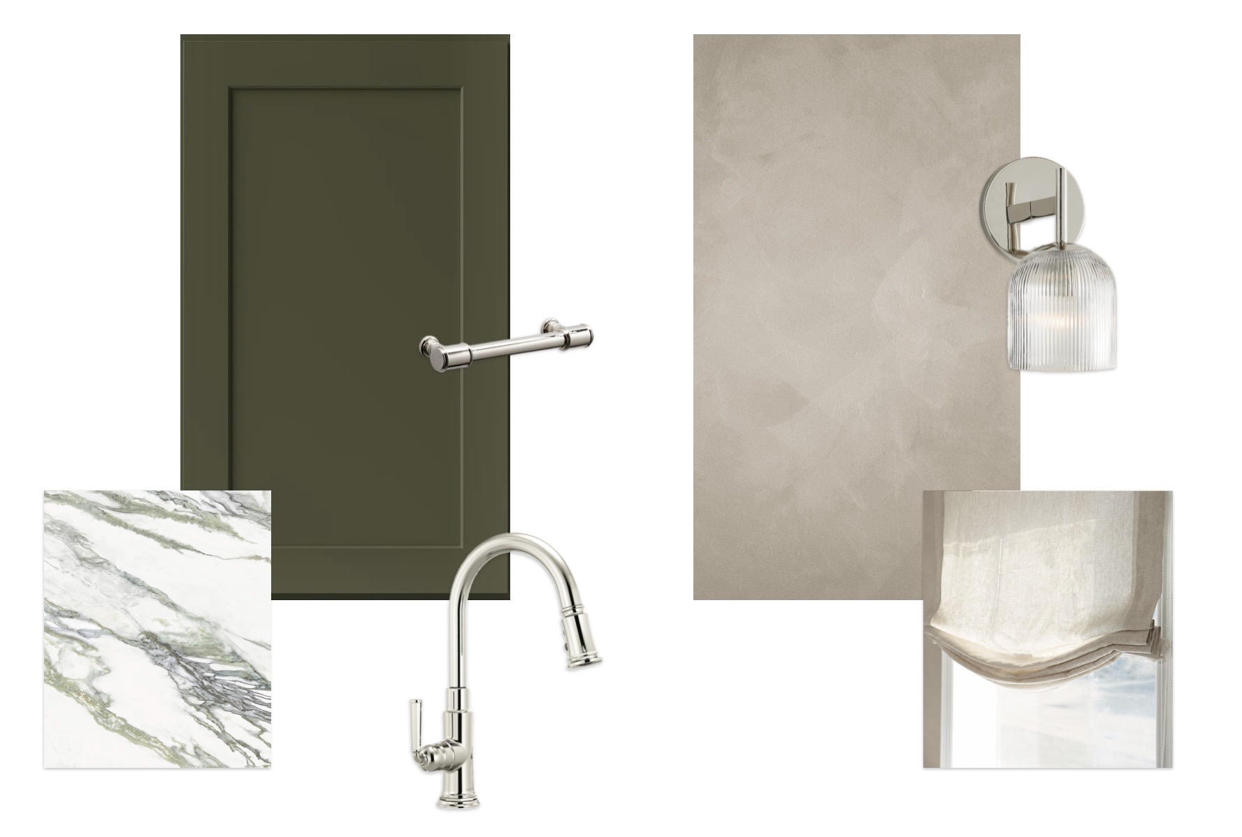 Kitchen material composition — Grove Residence